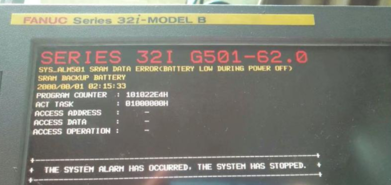 发那科FANUC Series 32i-MODEL B系统BATTERY LOW DURING POWER OFF黑屏报警原因分析与维修方案-CNCShare | 数控电气技术中心