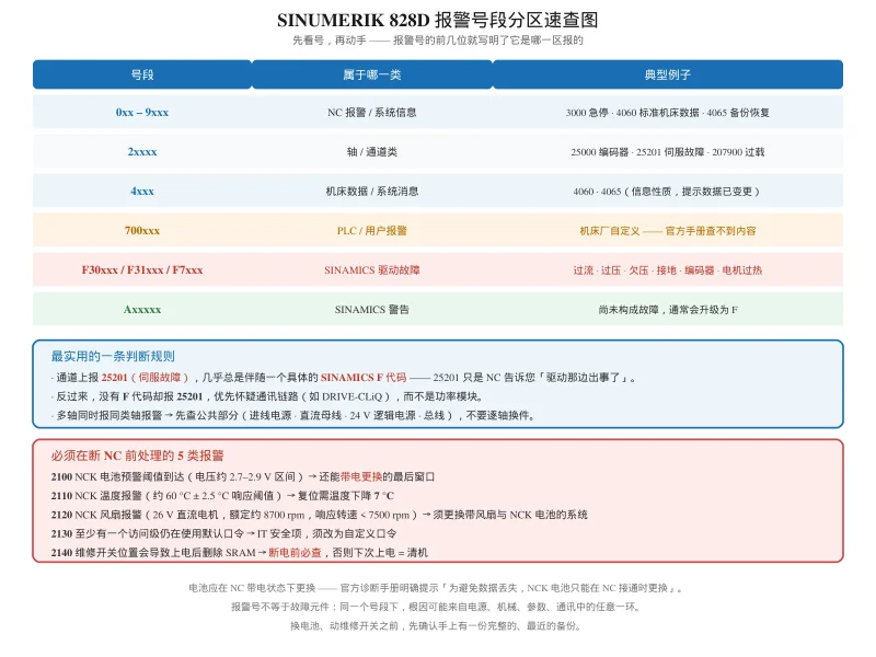 SINUMERIK 828D 报警代码一览表（中文）| NC·PLC·SINAMICS 三区对照-CNCShare | 数控电气技术中心