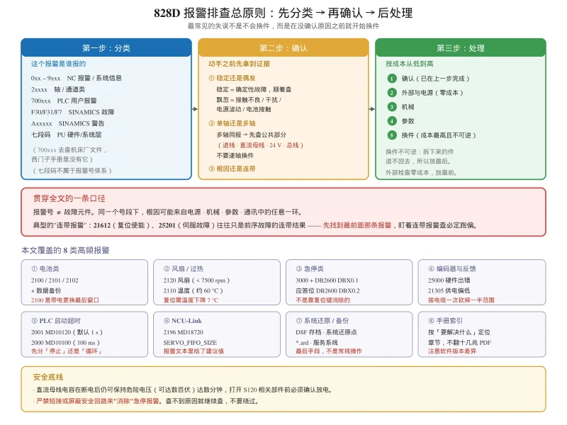 SINUMERIK 828D 报警排查:8 类高频报警的确认与处理步骤-CNCShare | 数控电气技术中心