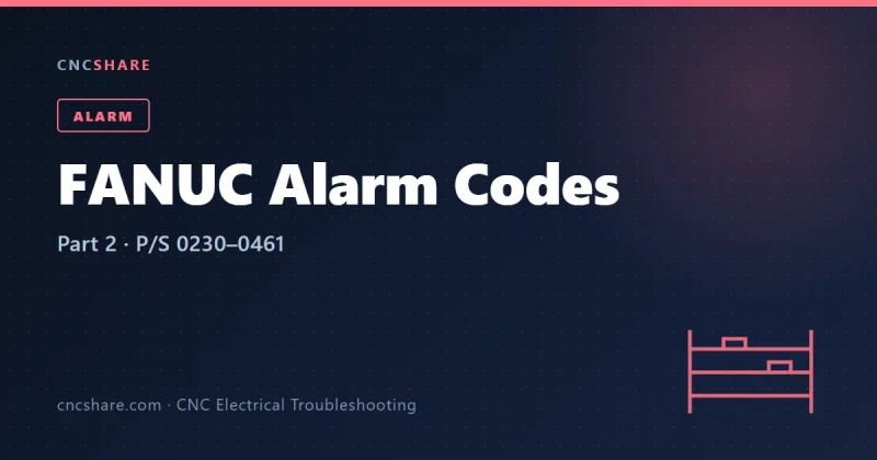 FANUC Alarm Code List: P/S Alarms 0230–0461 Explained (Part 2)-CNCShare | 数控电气技术中心