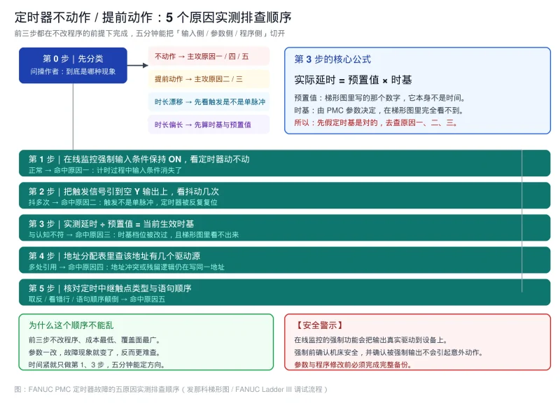 发那科梯形图 定时器不动作提前动作5原因排查-CNCShare | 数控电气技术中心