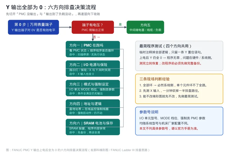 发那科梯形图 Y输出上电全为0排查 FANUC Ladder-CNCShare | 数控电气技术中心