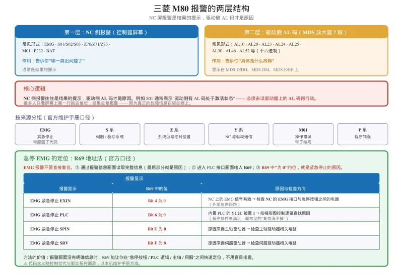 三菱 M80 常见报警处理:ALM401 / S01 / Z70 / AL 驱动码对照-CNCShare | 数控电气技术中心