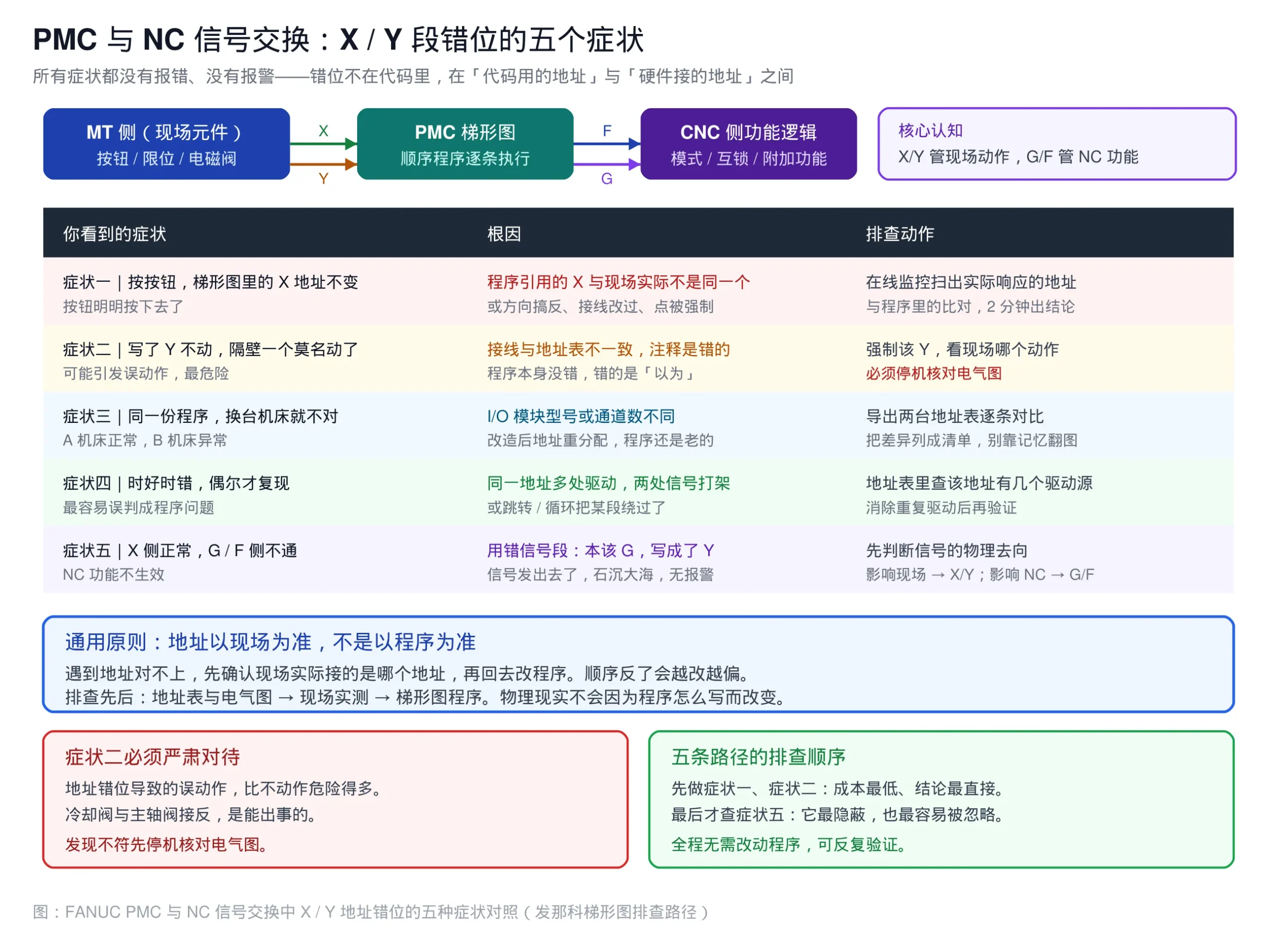FANUC PMC 与NC 信号交换异常怎么查?X / Y 地址对不上的排查路径-CNCShare | 数控电气技术中心